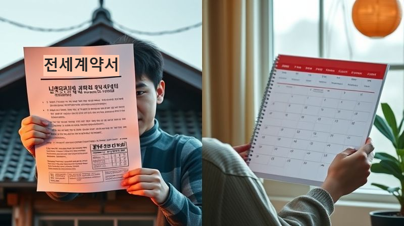 전세와 월세 계약 방식의 차이를 보여주는 이미지