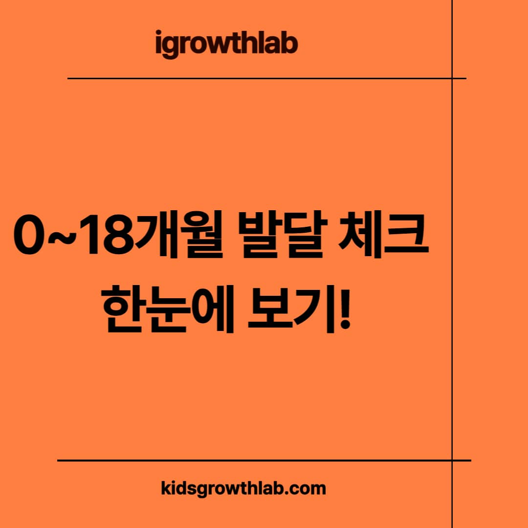 생후 0~18개월 아기 발달 총정리! 월령별 운동·감각·언어 변화 한눈에 보기
