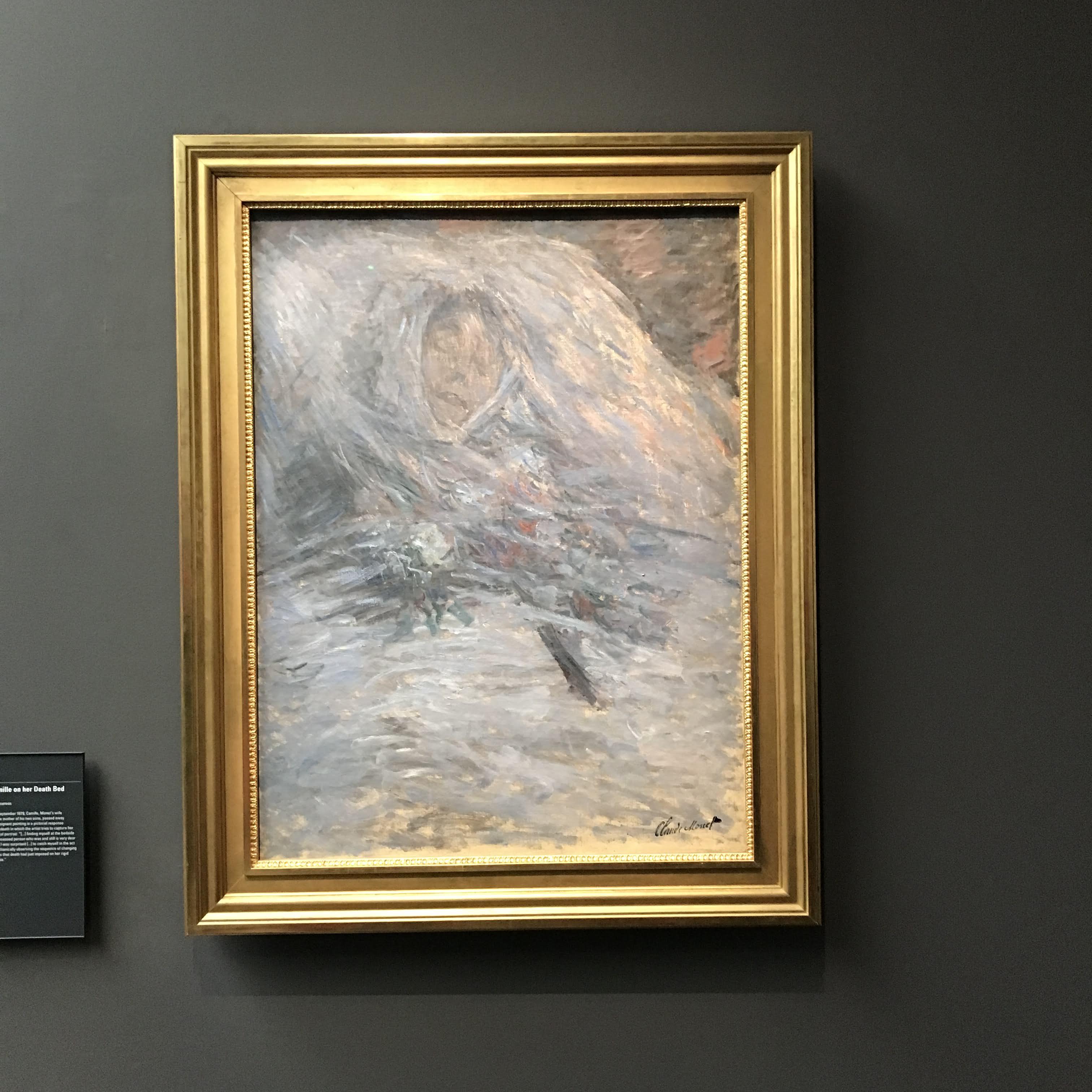 Monet&#44; Camille sur son lit de mort&#44; huile sur toile&#44; 1879.