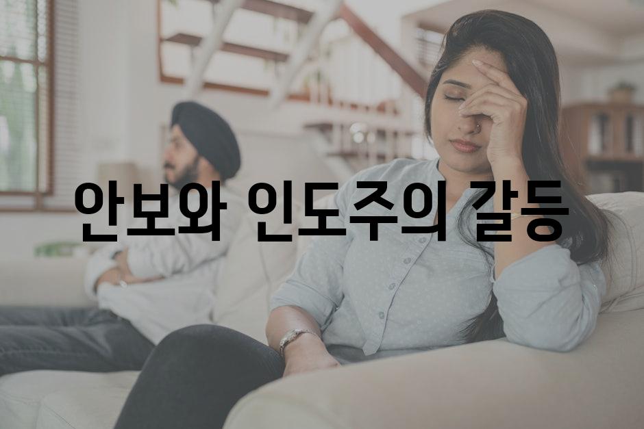 안보와 인도주의 갈등