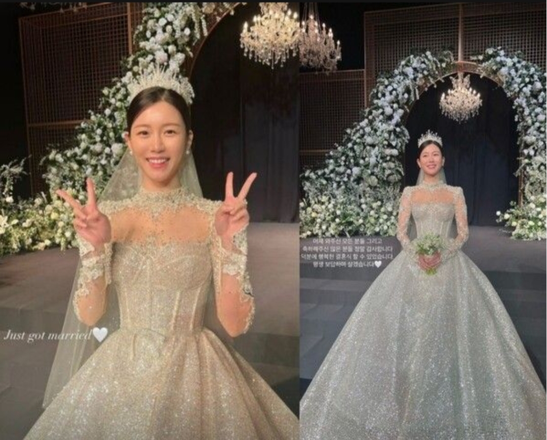  '시스루 웨딩드레스' 이다인 "이승기 결혼 평생 보답하겠다"