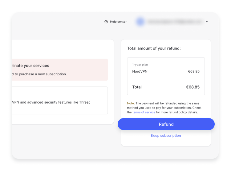 NordVPN 환불 04