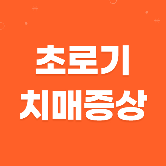  초로기 치매 증상 간단정리