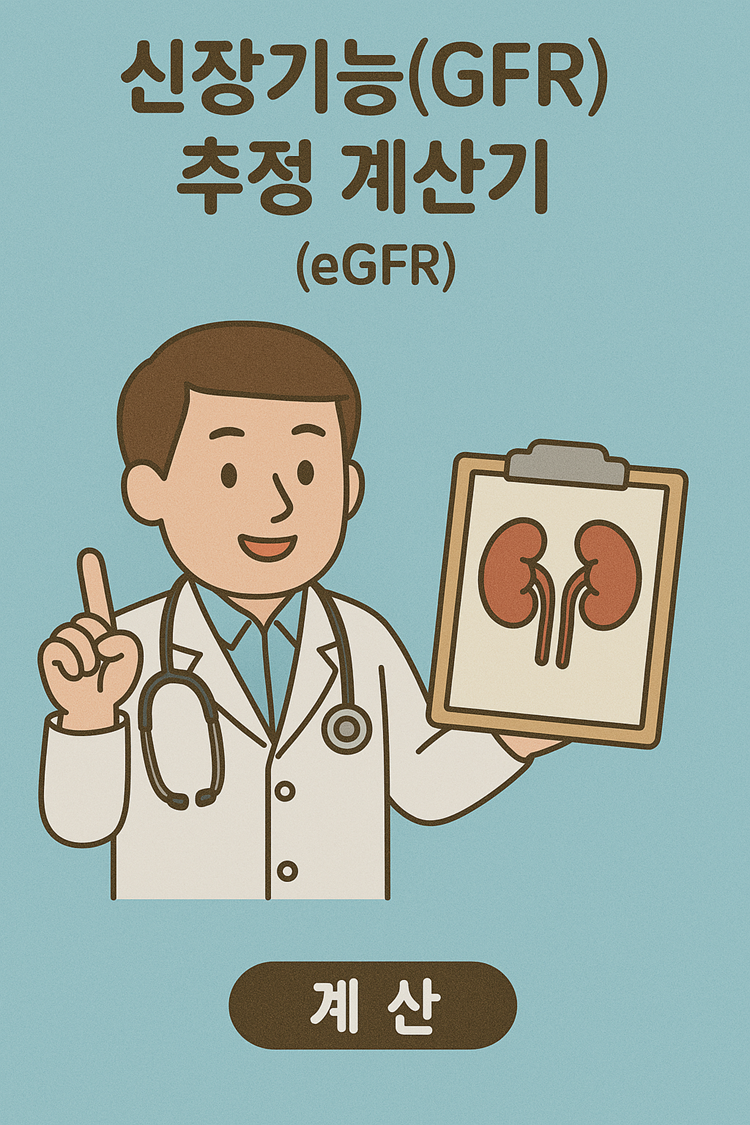 신장기능(GFR) 추정 계산기 (eGFR)