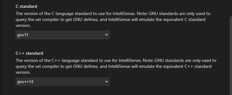 C/C++ Edit Configuraions (UI)