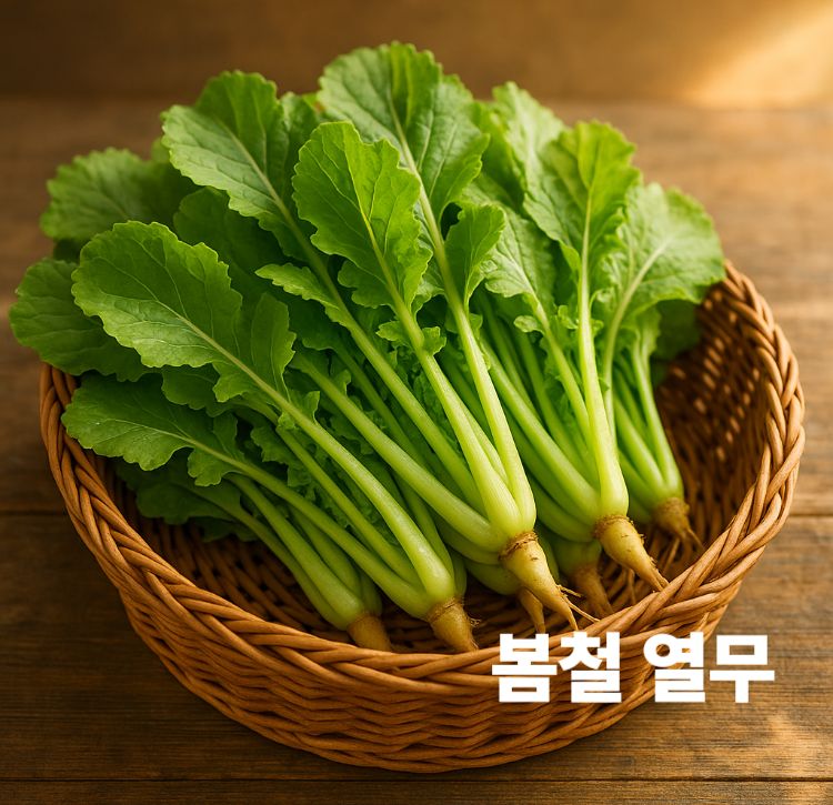 피부탄력유지 심혈관건강 소화촉진 봄철 열무 효능 영양성분