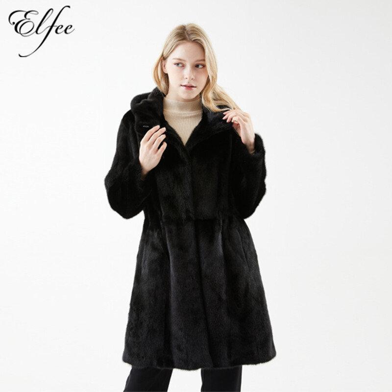 진도엘페 휘메일 밍크 후드 코트 EC02 33293717