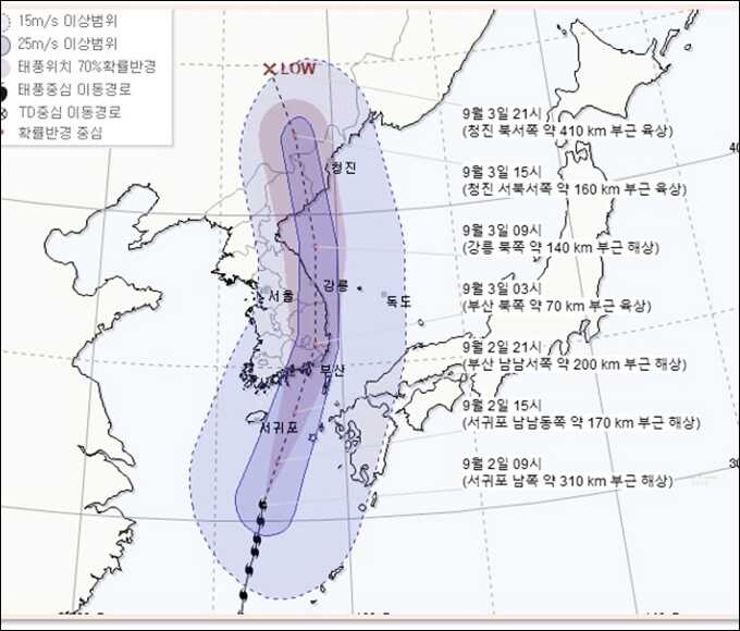 태풍마이삭우리나라