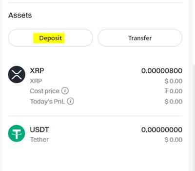 비트겟 리플 deposit