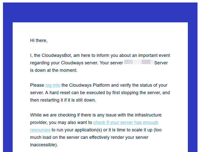 클라우드웨이즈(Cloudways) - An operation is already in progress for this server 오류