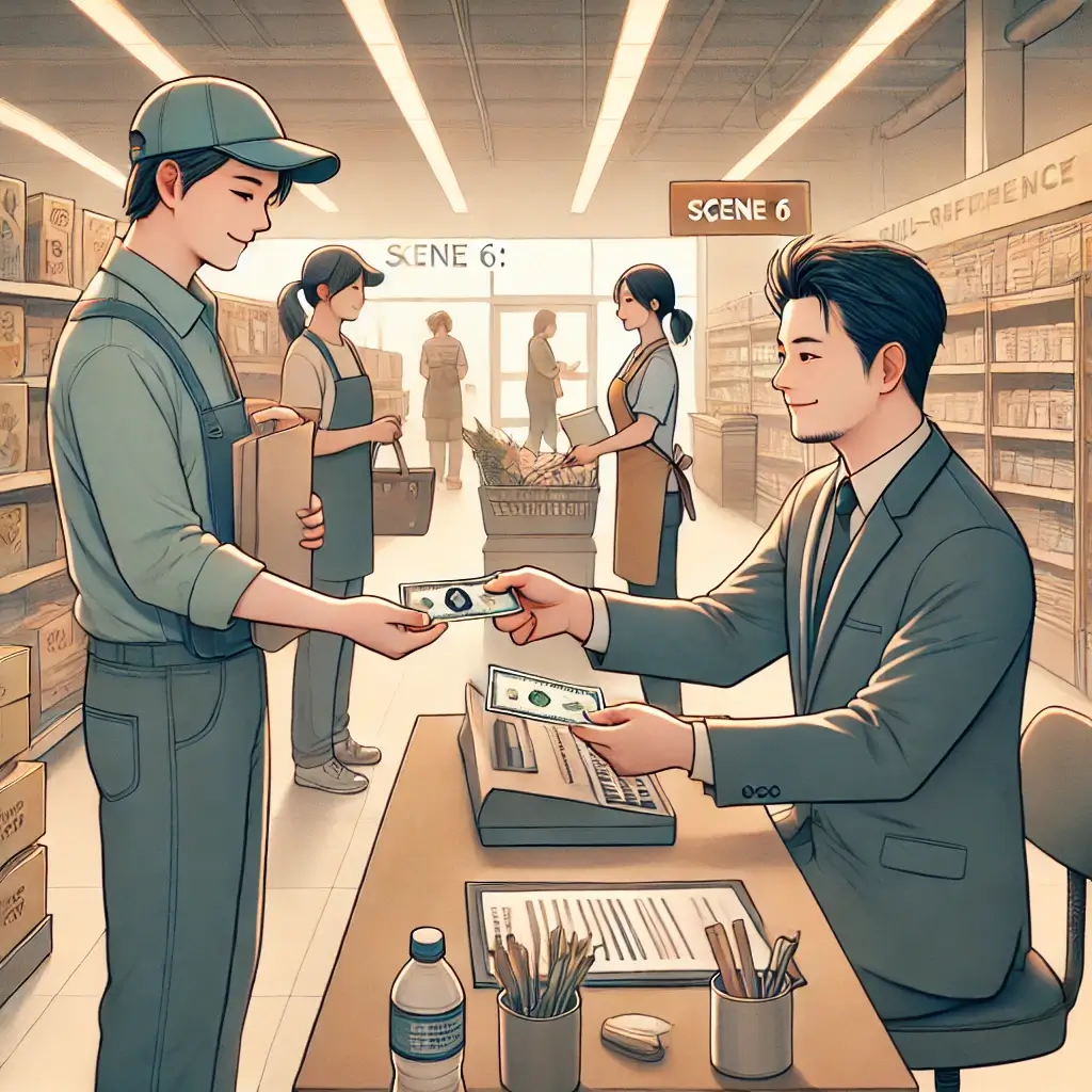 아르바이트생이 월급을 수령하는 모습. 주휴수당 포함 여부 확인 필수&amp;quot;
