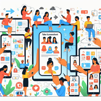 손으로 스마트폰을 조작하여 스크린샷을 찍는 모습.