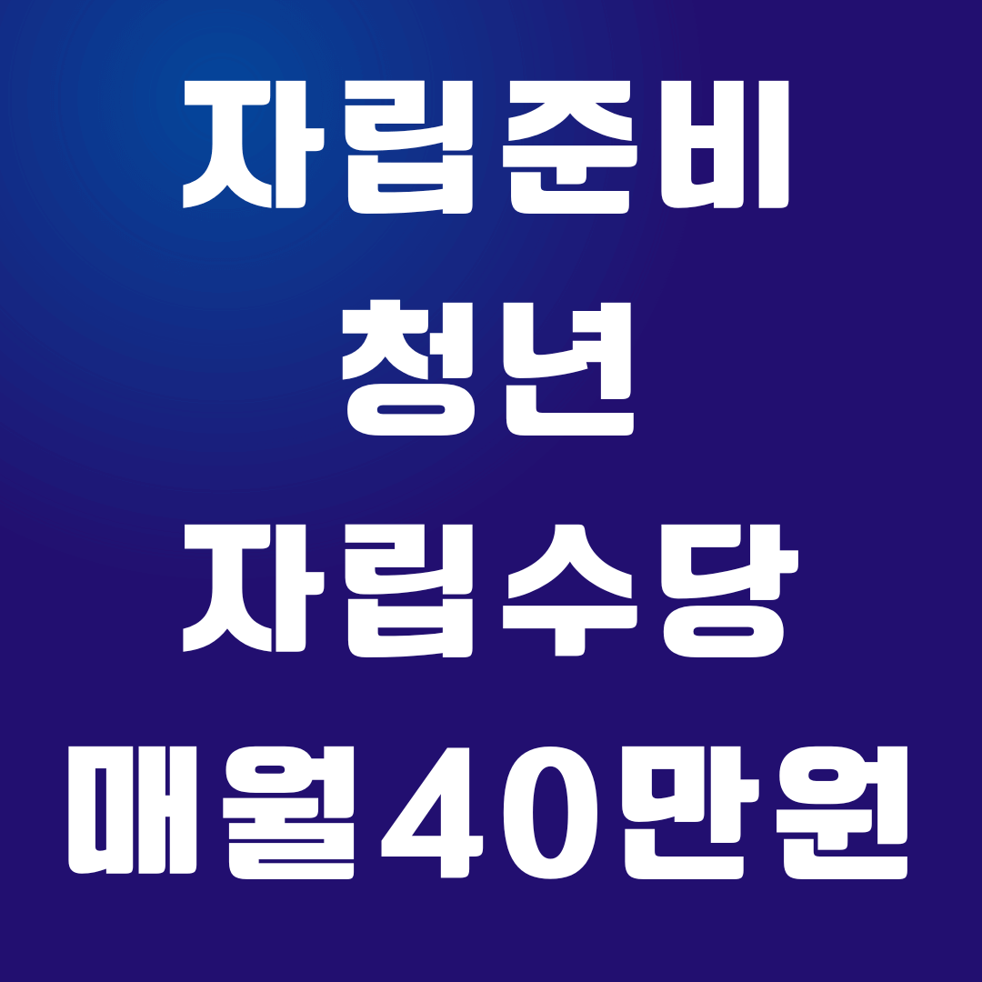 자립준비청년 자립수당