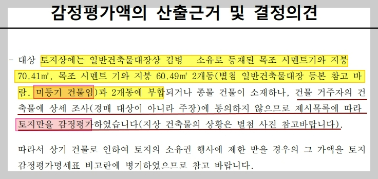 법정지상권-성립요건물건-감정평가내용