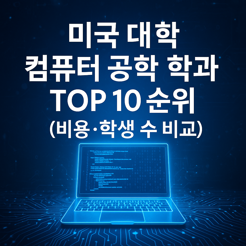미국 대학 컴퓨터 공학 TOP 10 순위 (비용, 학생 수 비교) 이미지