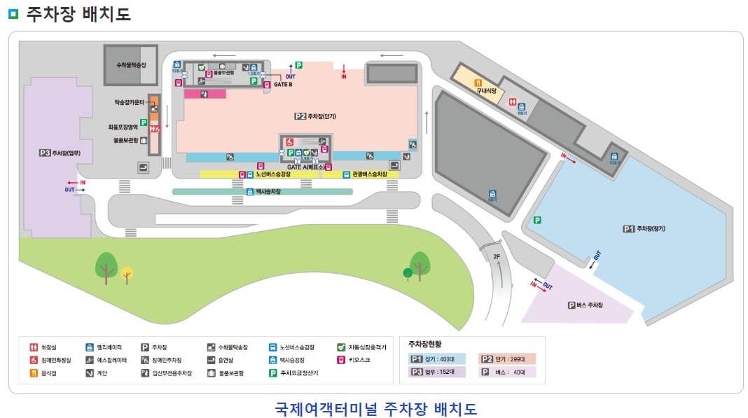 인천여객터미널 주차장 배치도