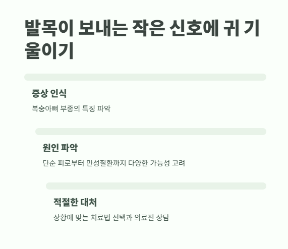 복숭아뼈 주위가 부어요 정답 확인 12