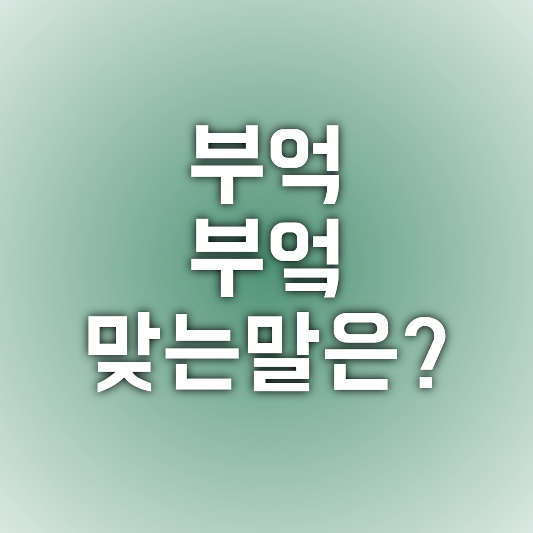  부엌, 부억? 맞는 말은?