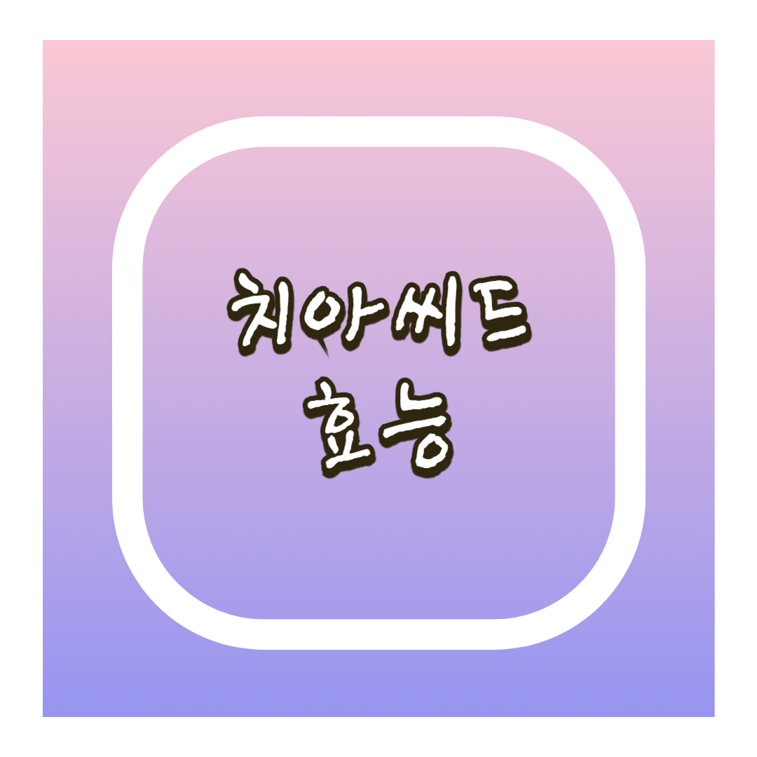 치아씨드 효능