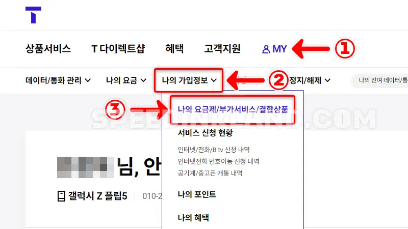 컴퓨터를 이용하여 SKT 컬러링 확인