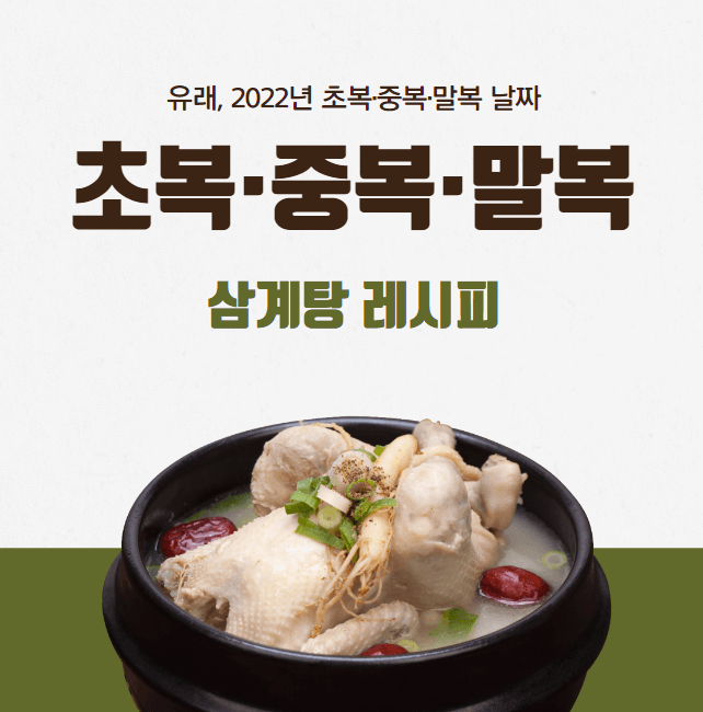  초복·중복·말복 유래와 날짜, 삼복 날짜 계산하는 법