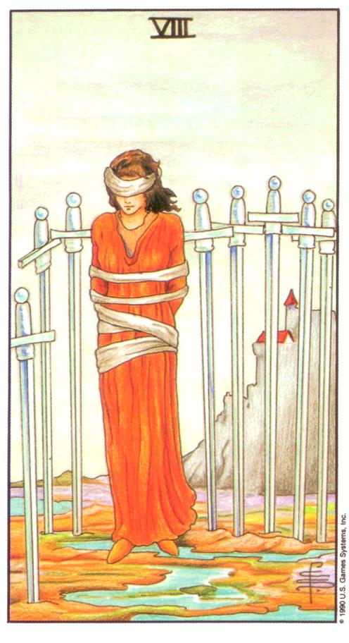  [마이너/소드/정방향] Eight of Swords (소드 8번) 해석/풀이/키워드/정리