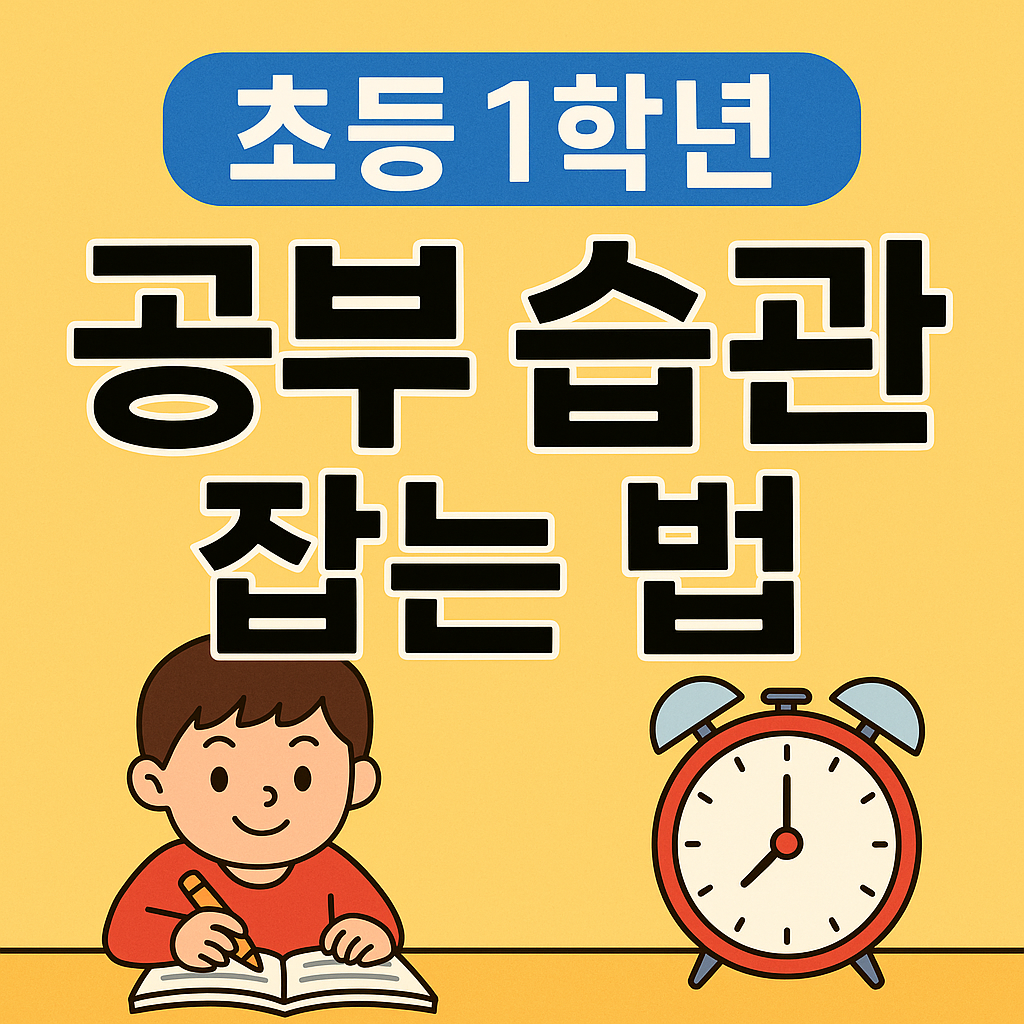 초등 1학년 공부 습관 잡는 법