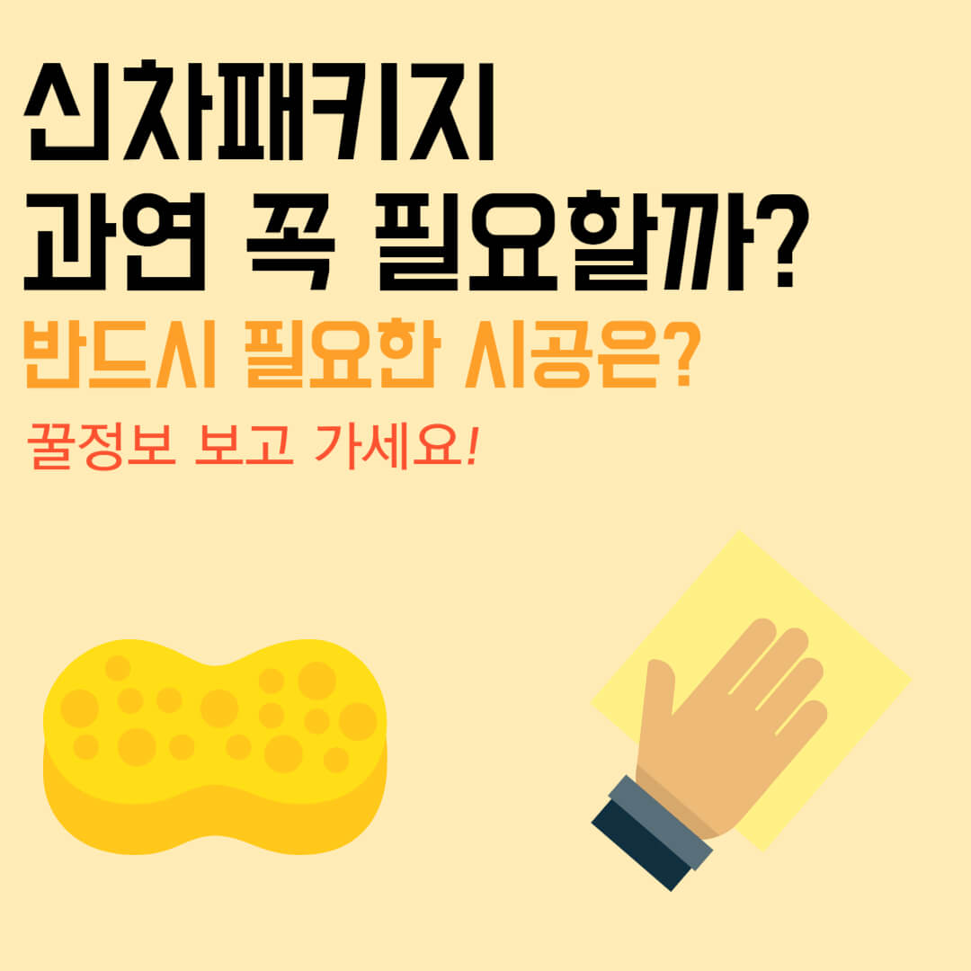  신차패키지 과연 꼭 필요할까? (feat. 필요한 시공, 필요하지 않은 시공 전격비교)