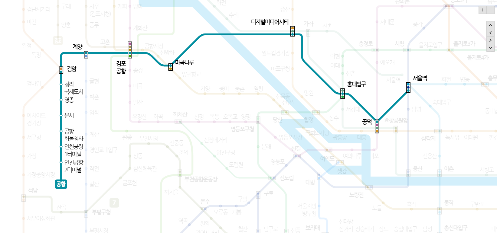 서울 지하철 노선도 크게 보는 방법
