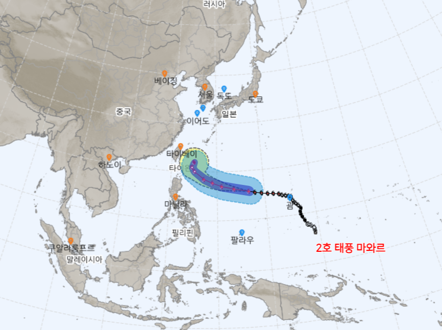 태풍-마와르-예상경로