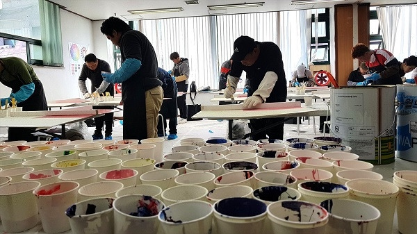 건축도장기능사 - 학원수강생들