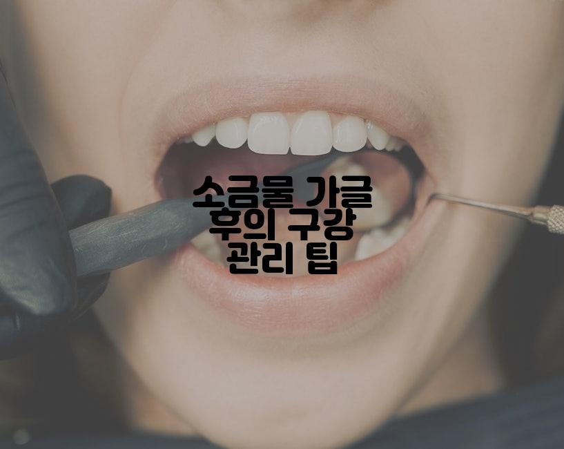 소금물 가글 후의 구강 관리 팁