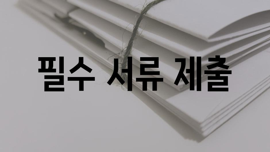필수 서류 제출