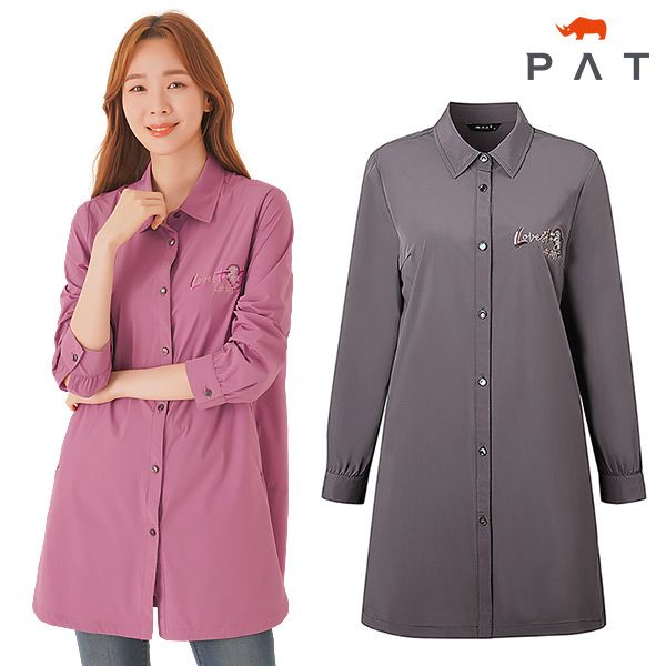 PAT 자수 아우터형 셔츠