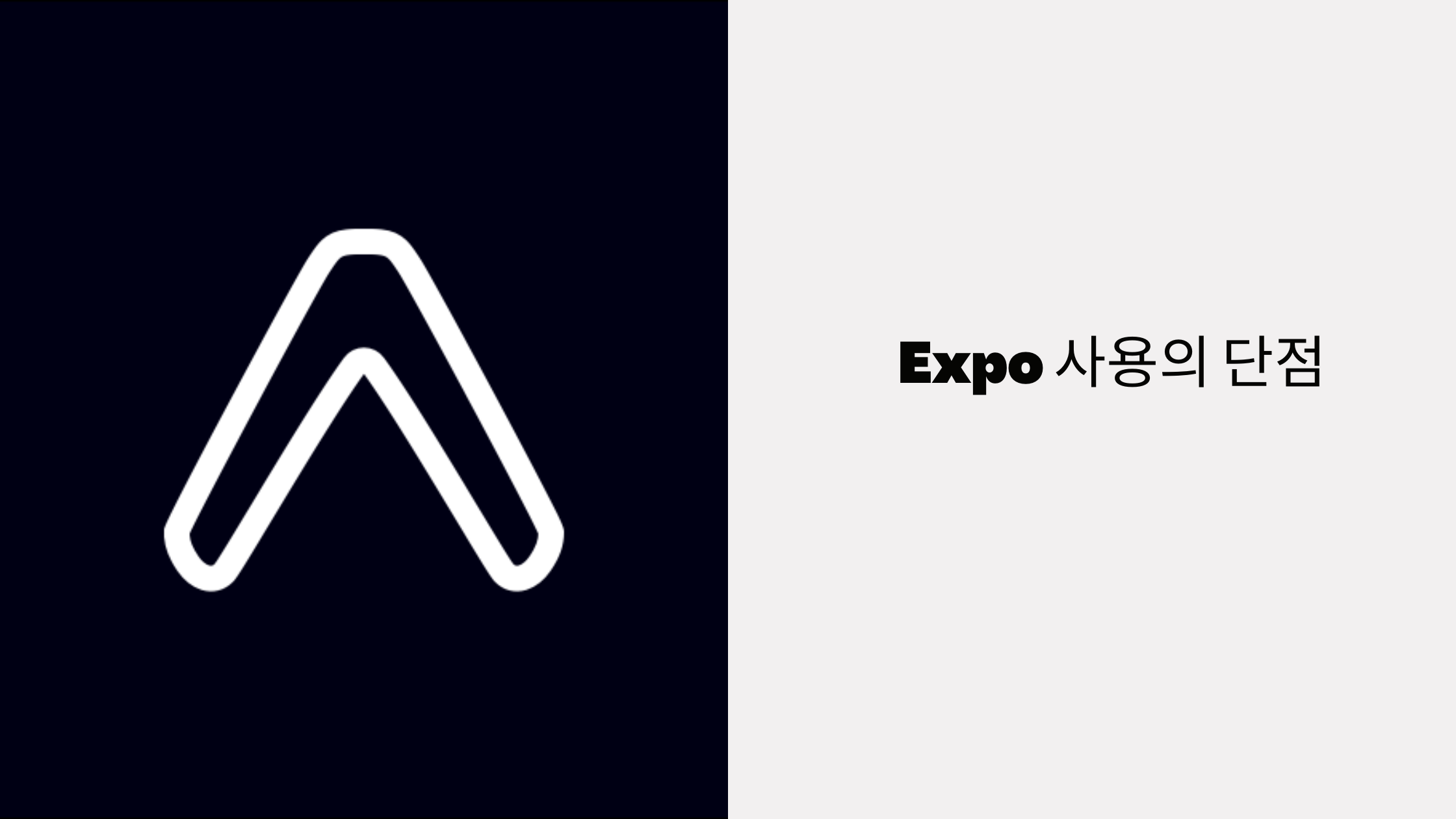 Expo 사용의 단점