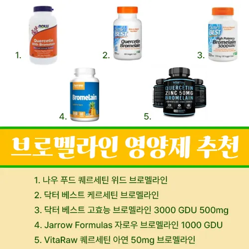 브로멜라인 추천 영양제 권장량 복용법 효능 부작용 브로멜라인 추천 영양제 권장량 복용법 효능 부작용