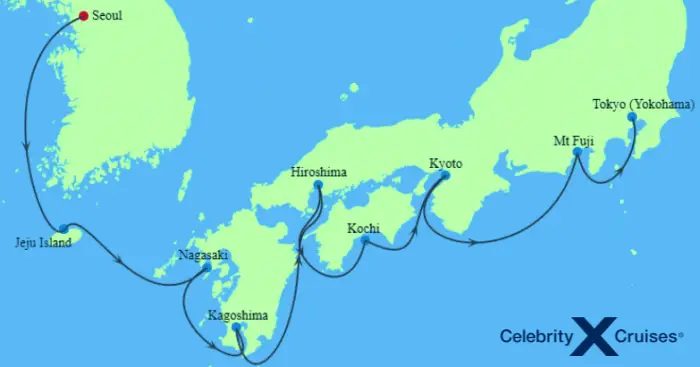 셀레브리티 크루즈 2025 인천-요코하마