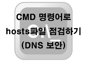  CMD명령어로 hosts파일 점검하기 (DNS 보안)