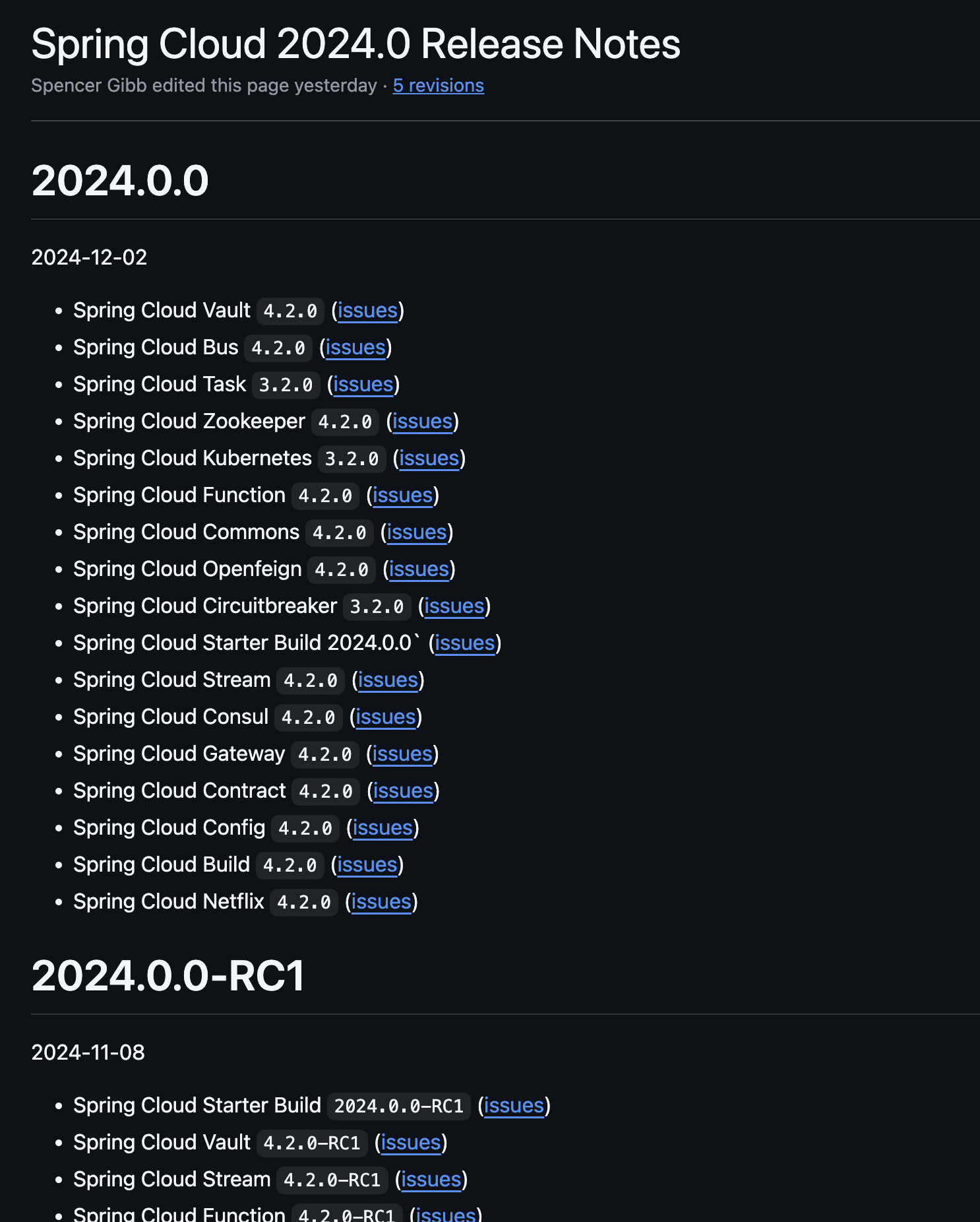 Spring Cloud 2024.0.0 릴리스