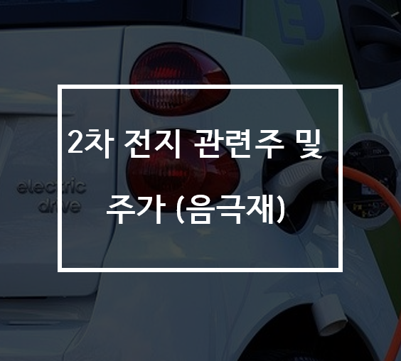  2차 전지 관련주 및 주가 (음극제)