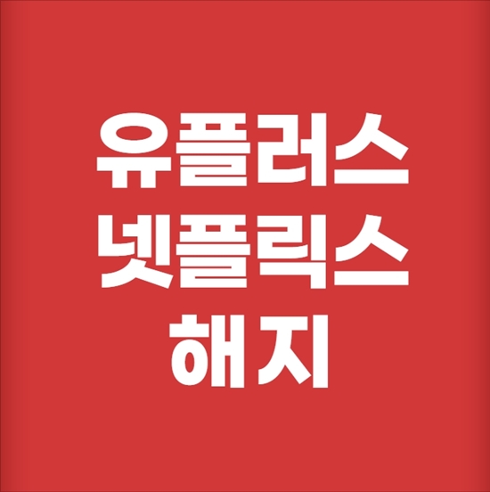  쉬운 유플러스 넷플릭스 해지 방법