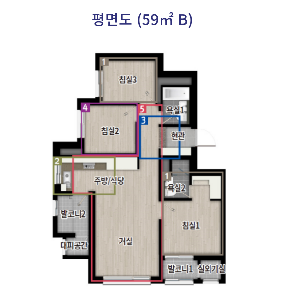 안산 푸르지오 브리파크 평면도