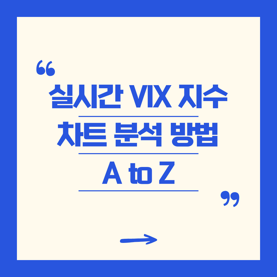 실시간 VIX지수 차트 분석 방법