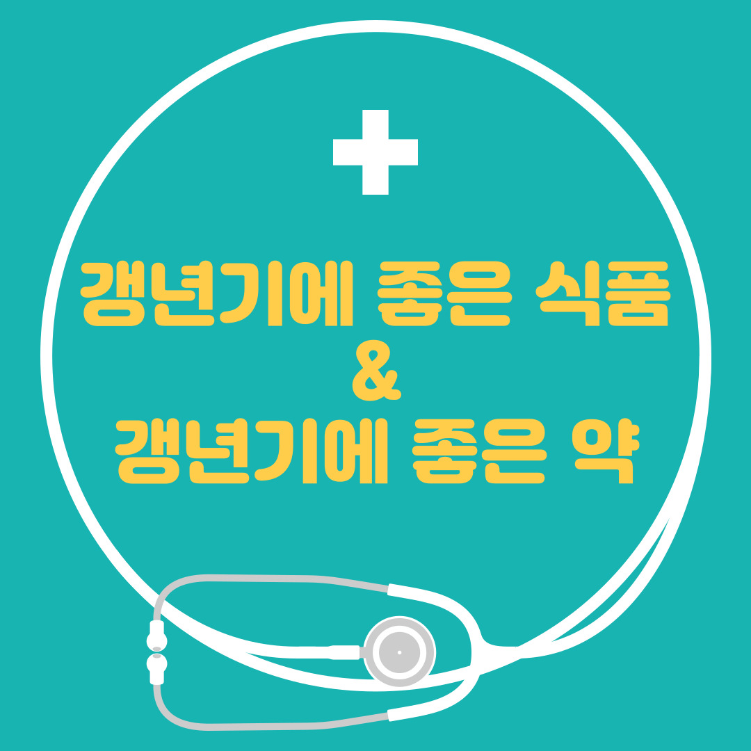  갱년기에 좋은 식품, 갱년기에 좋은 약 확실하게 정리해요