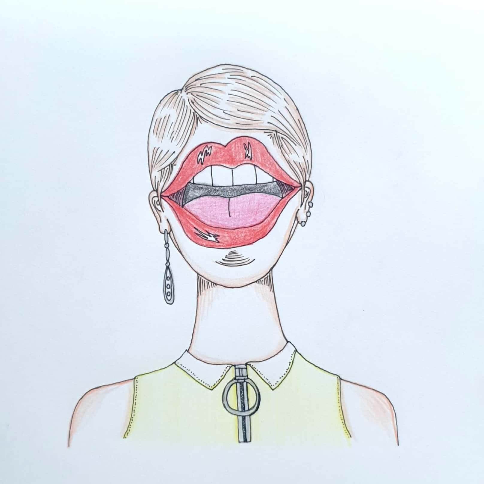  Say Something 뭔가 말하다 / 일러스트 그림 드로잉 / 인물화 그리기