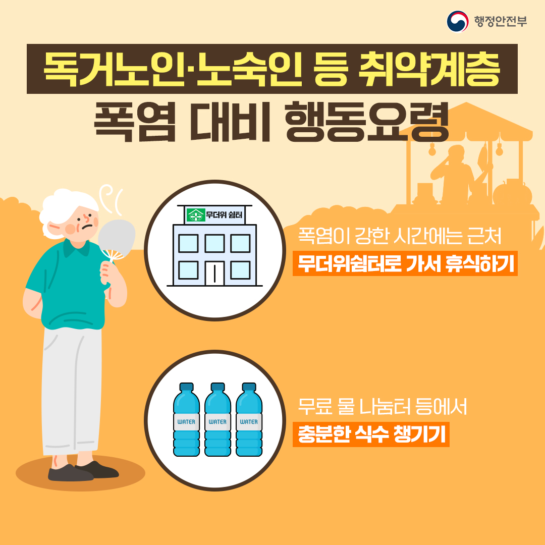 폭염 속 노약자 건강관리 주의사항
