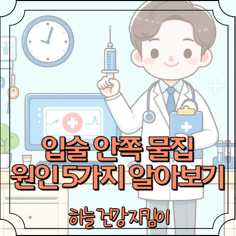 입술 안쪽 물집 원인 5가지