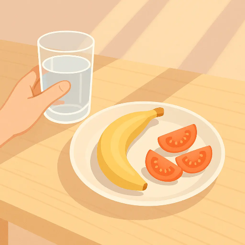붓기완화 아침식단 토마토 바나나