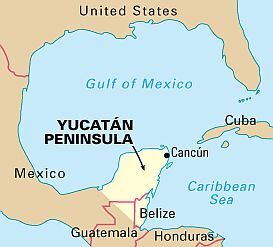 유카탄 반도와 멕시코 만