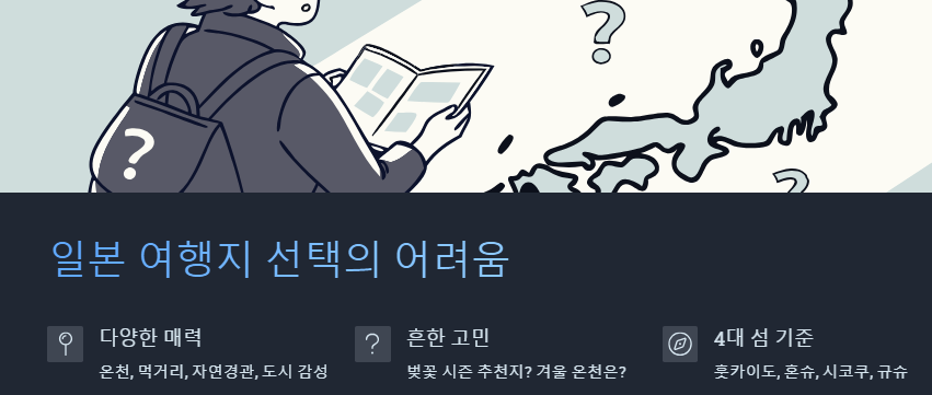 일본 여행지 선택의 어려움
